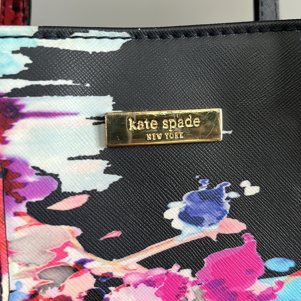 Kate Spade Black and Pink Floral Shoulder Bag - Picture 5 of 16